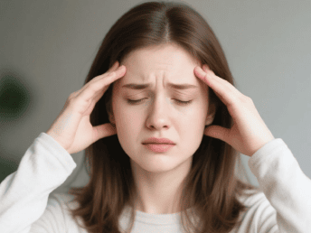 mujer con síntomas de ansiedad